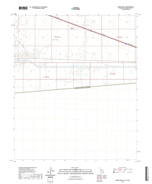 Midway Well NW California US Topo Map Image