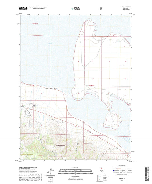 Milford California US Topo Map Image