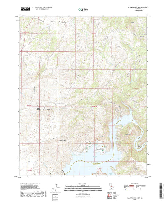 Millerton Lake West California US Topo Map Image