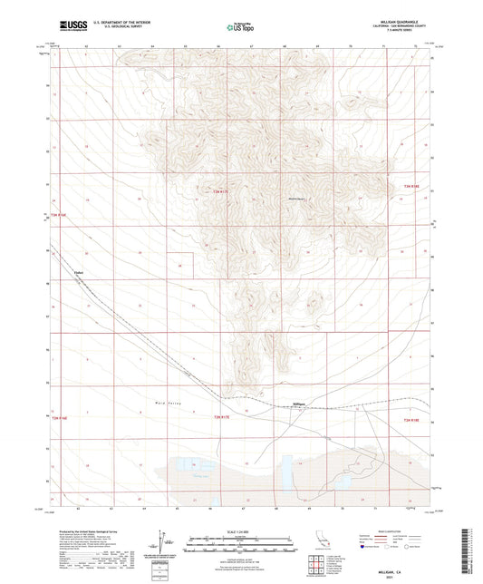 Milligan California US Topo Map Image