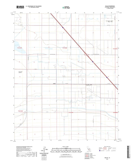 Millux California US Topo Map Image