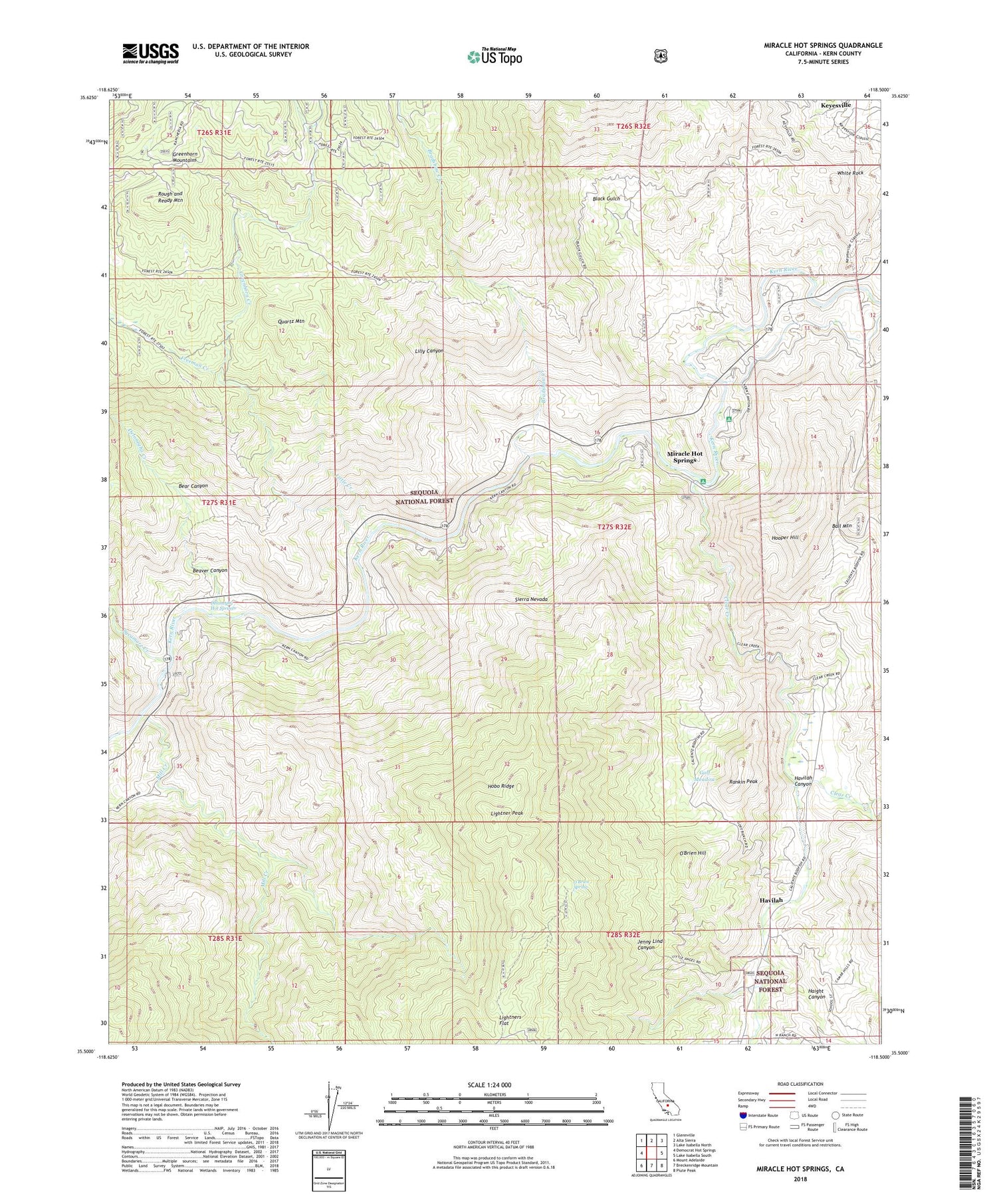 Miracle Hot Springs California US Topo Map Image