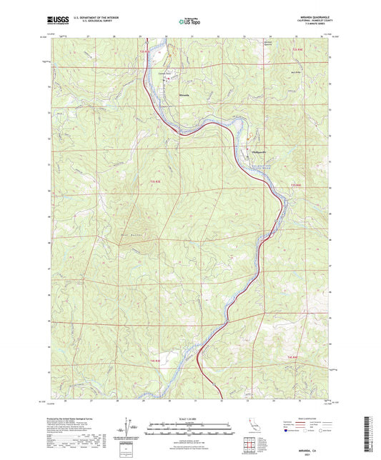 Miranda California US Topo Map Image