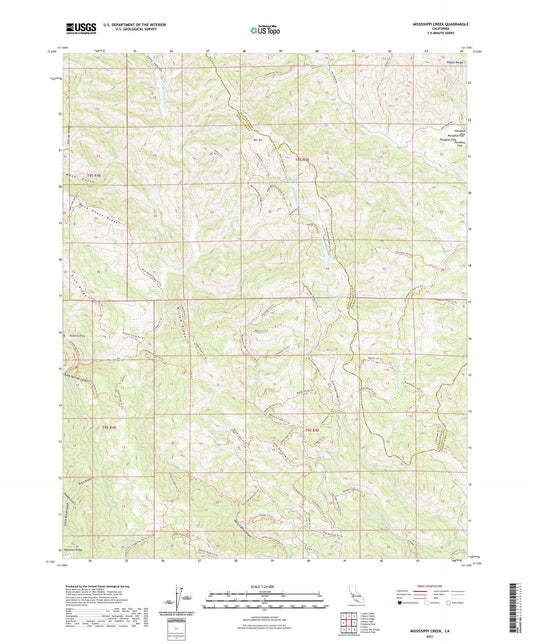 Mississippi Creek California US Topo Map Image