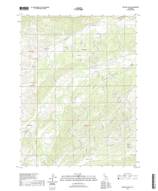 Mitchell Gulch California US Topo Map Image