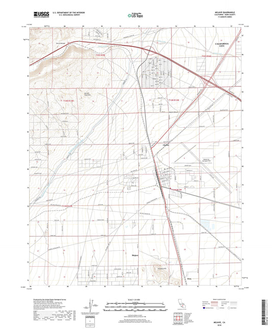 Mojave California US Topo Map Image