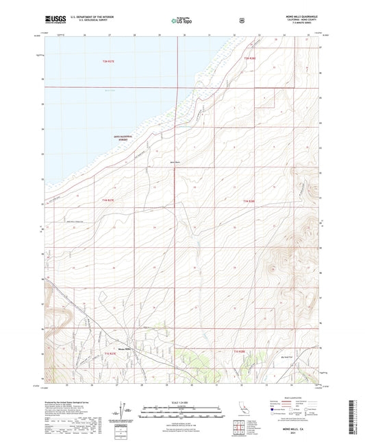 Mono Mills California US Topo Map Image