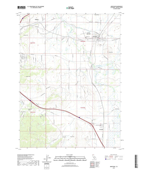 Montague California US Topo Map Image