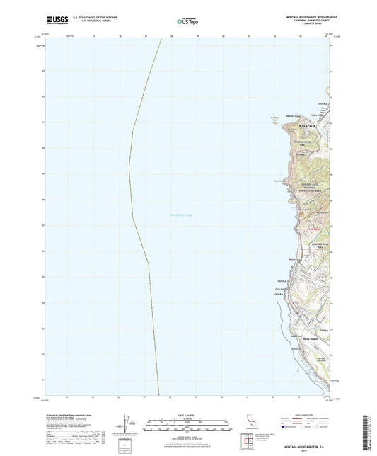 Montara Mountain OE W California US Topo Map Image