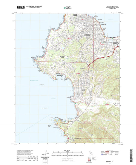 Monterey California US Topo Map Image