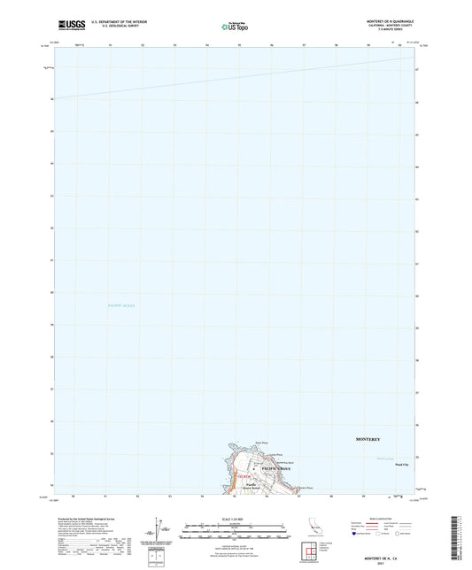 Monterey OE N California US Topo Map Image