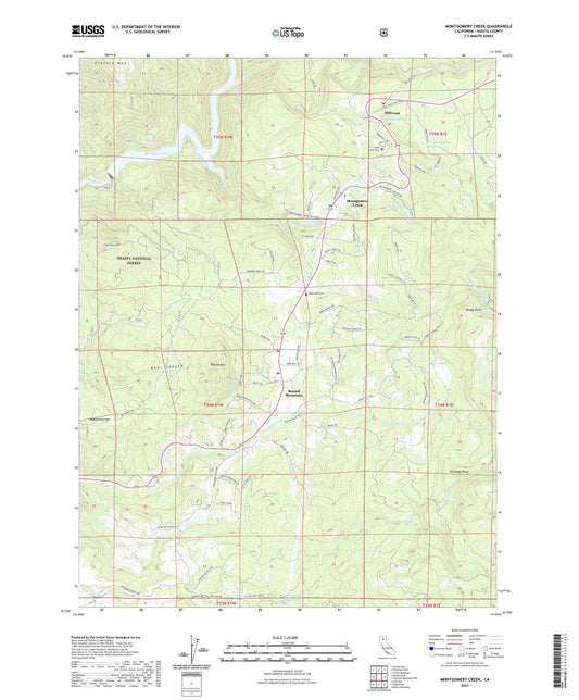 Montgomery Creek California US Topo Map Image