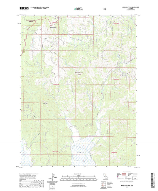 Moonlight Peak California US Topo Map Image