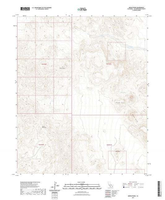 Mopah Peaks California US Topo Map Image