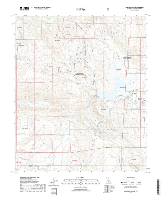 Morena Reservoir California US Topo Map Image