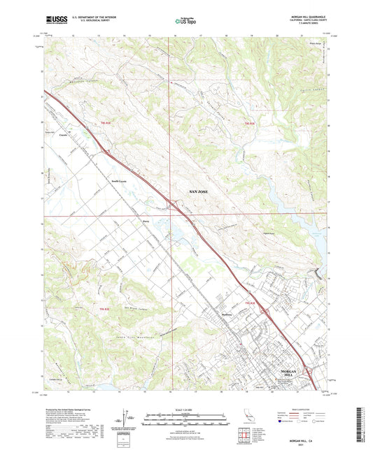 Morgan Hill California US Topo Map Image