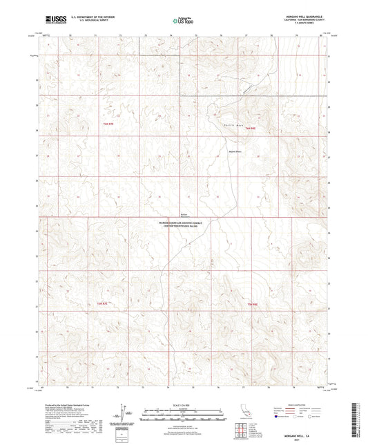 Morgans Well California US Topo Map Image