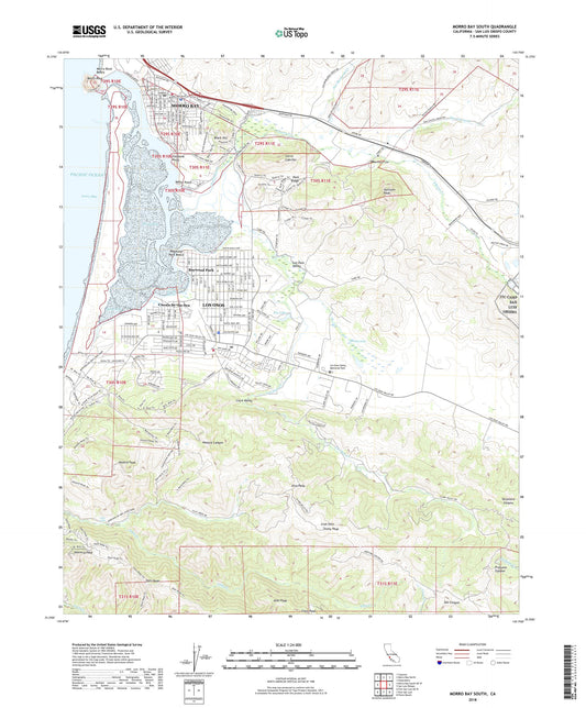 Morro Bay South California US Topo Map Image