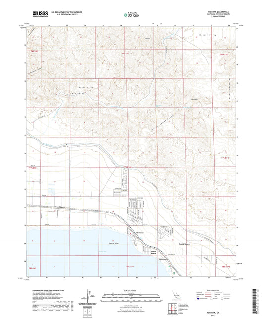 Mortmar California US Topo Map Image