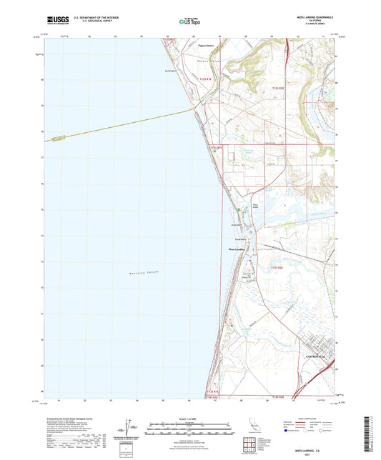 Moss Landing California US Topo Map Image