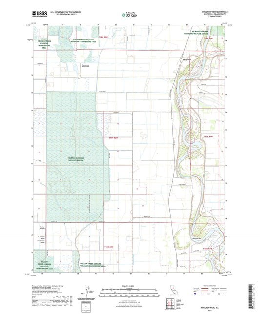Moulton Weir California US Topo Map Image