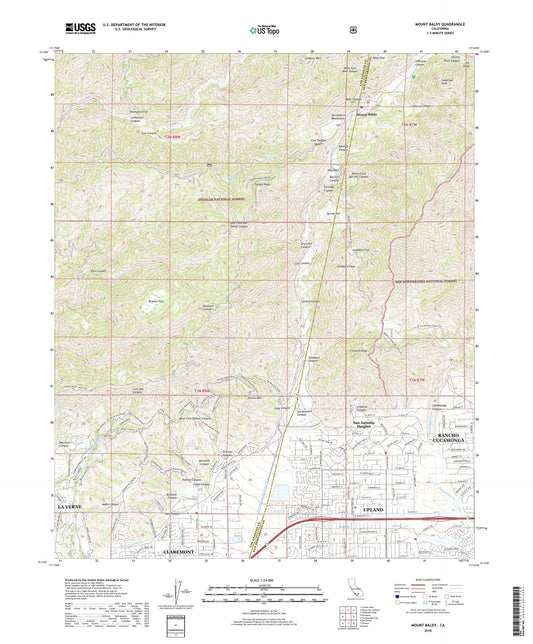 Mount Baldy California US Topo Map Image