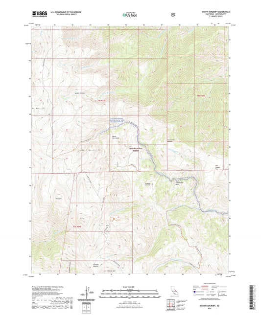 Mount Barcroft California US Topo Map Image