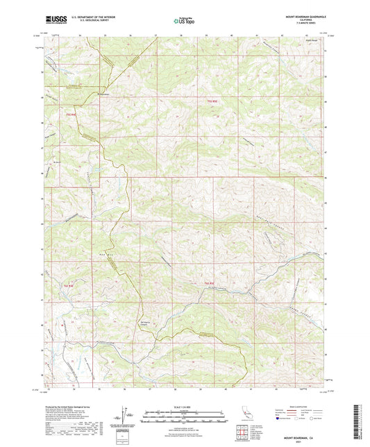 Mount Boardman California US Topo Map Image
