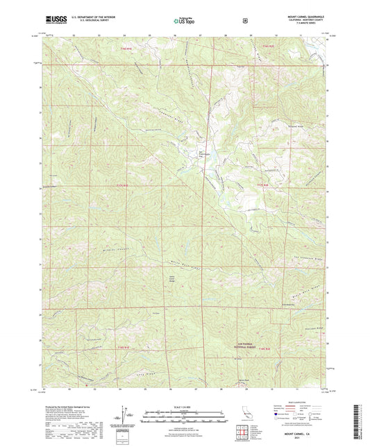 Mount Carmel California US Topo Map Image
