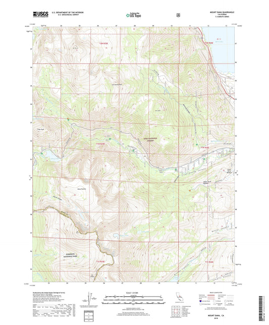 Mount Dana California US Topo Map Image