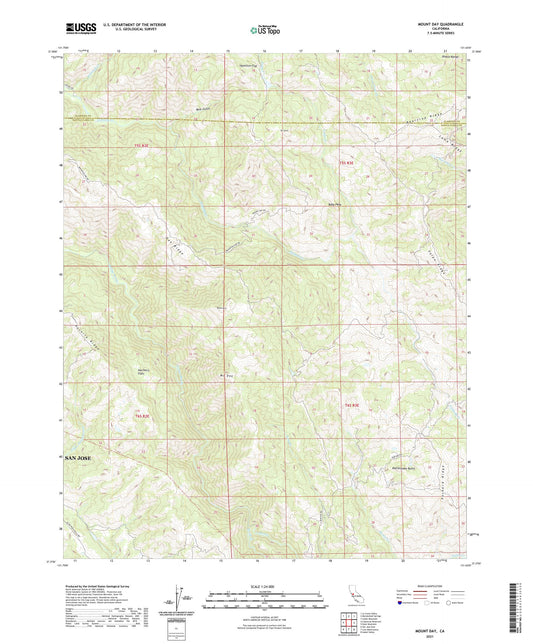 Mount Day California US Topo Map Image