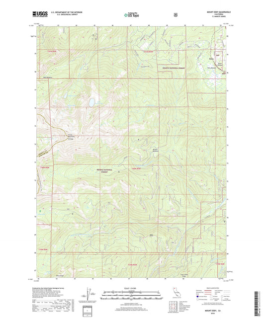 Mount Eddy California US Topo Map Image