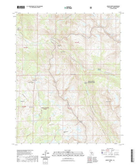 Mount Henry California US Topo Map Image