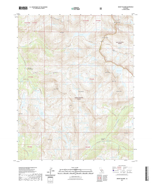 Mount Hilgard California US Topo Map Image