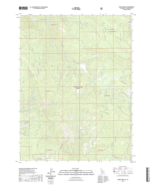 Mount Ingalls California US Topo Map Image