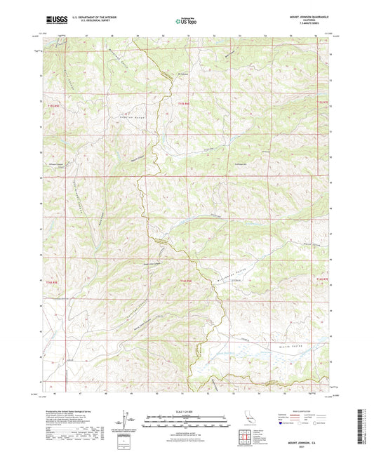 Mount Johnson California US Topo Map Image