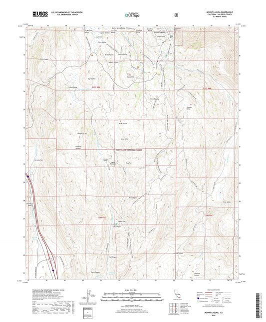 Mount Laguna California US Topo Map Image