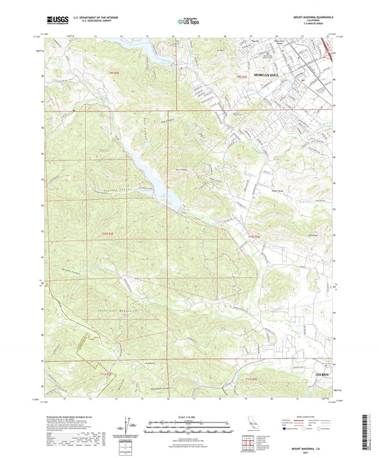 Mount Madonna California US Topo Map Image
