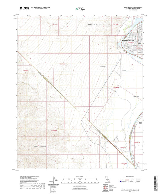 Mount Manchester California US Topo Map Image
