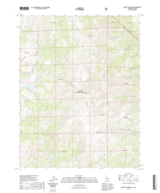 Mount Patterson California US Topo Map Image
