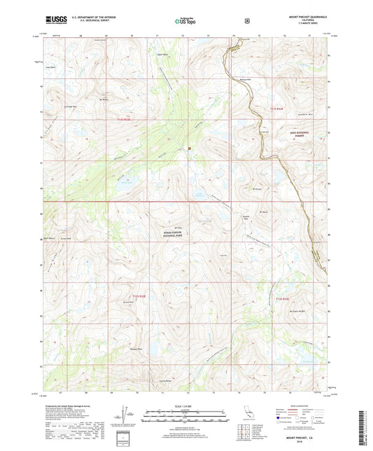 Mount Pinchot California US Topo Map Image