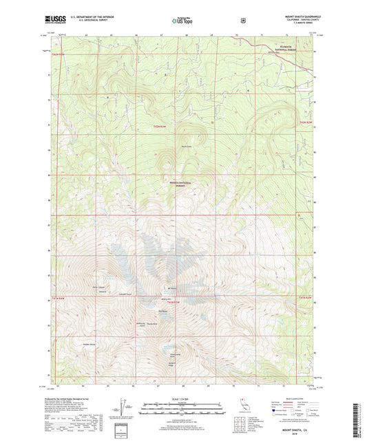 Mount Shasta California US Topo Map Image