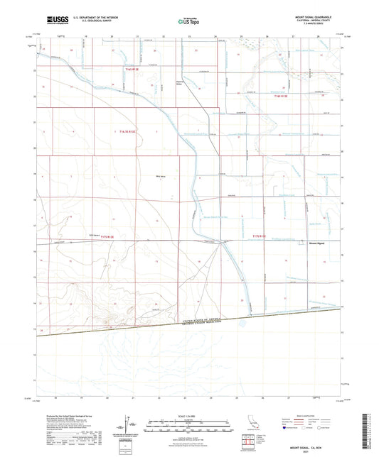 Mount Signal California US Topo Map Image
