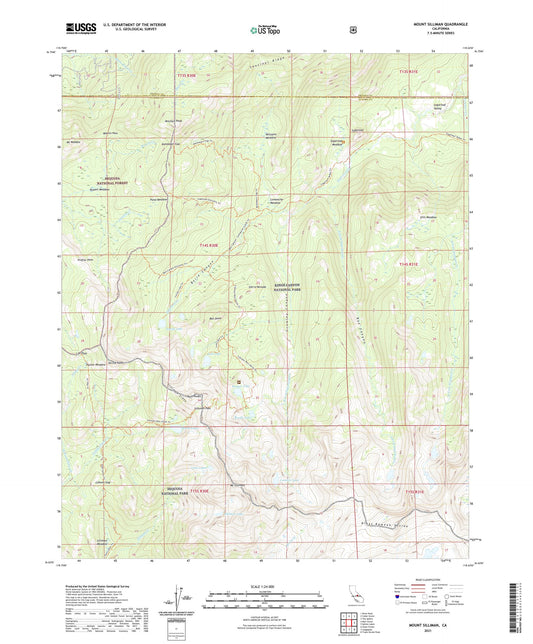 Mount Silliman California US Topo Map Image