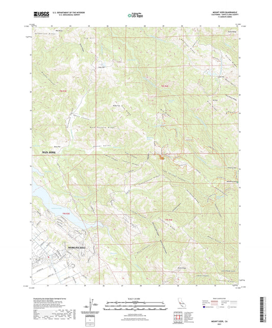Mount Sizer California US Topo Map Image