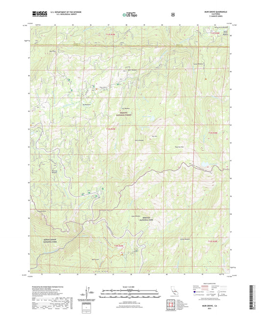 Muir Grove California US Topo Map Image