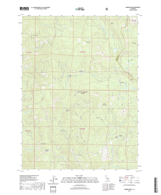 Mumbo Basin California US Topo Map Image