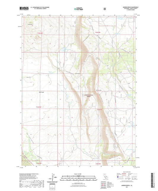 Murken Bench California US Topo Map Image