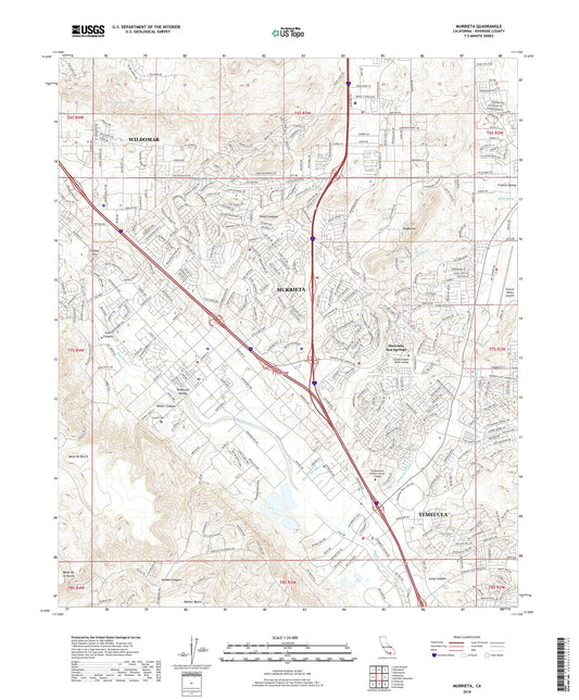 Murrieta California US Topo Map Image