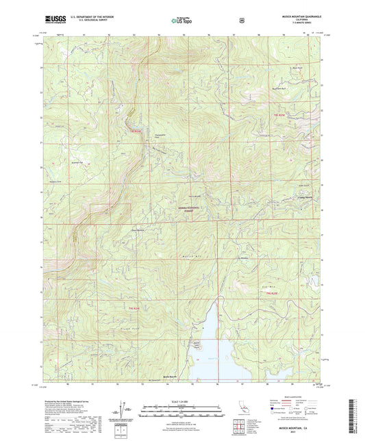 Musick Mountain California US Topo Map Image
